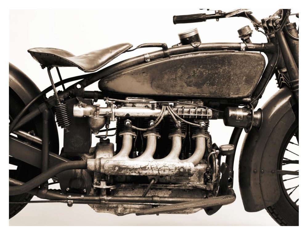Detail Of 4 Cylinder Indian Ace, 1929-Paper Art-18X14