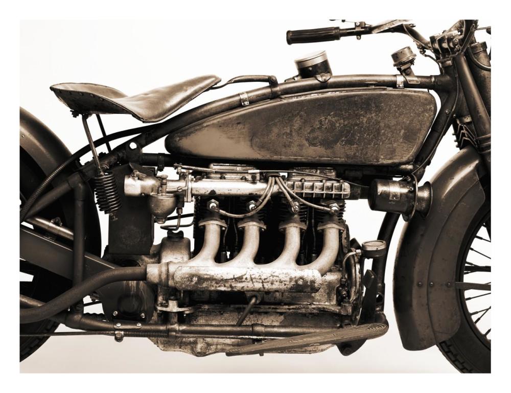 Detail Of 4 Cylinder Indian Ace, 1929-Paper Art-26X20