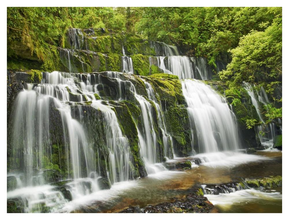 Waterfall Purakaunui Falls, New Zealand-Paper Art-42X32