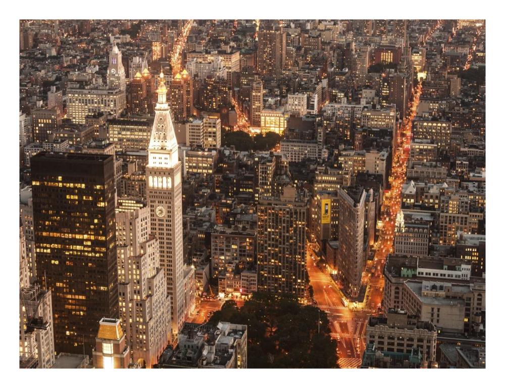 Aerial View Of Manhattan With Flatiron Building, Nyc-Paper Art-26X20