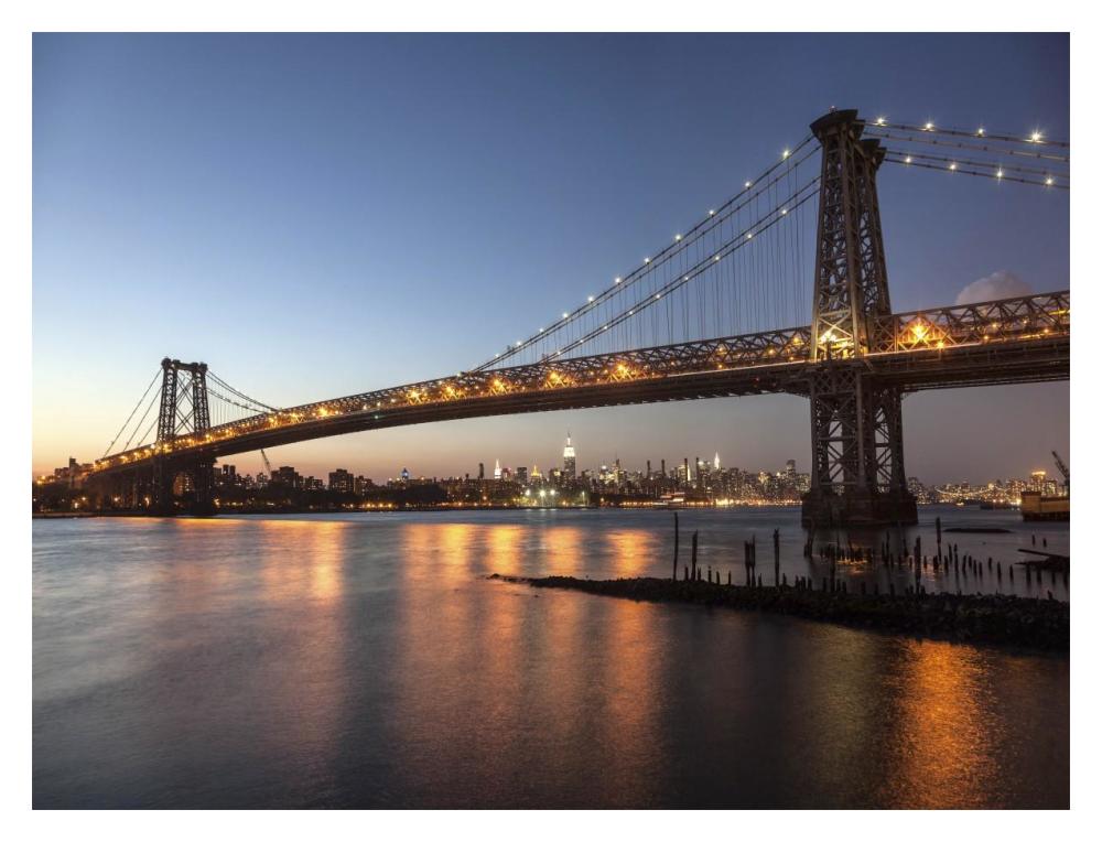 Queensboro Bridge And Manhattan From Brooklyn, Nyc-Paper Art-18X14
