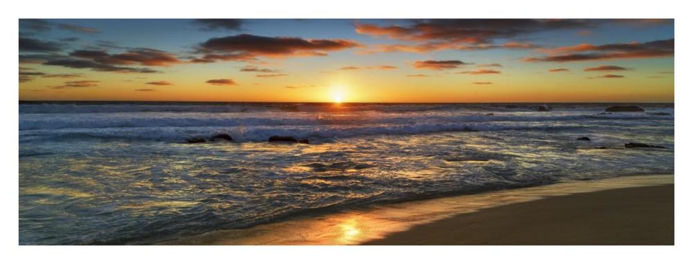 Sunset, Leeuwin National Park, Australia-Paper Art-38X14