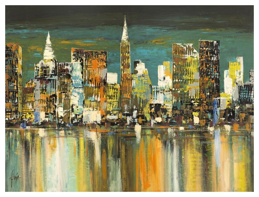 Le Mille Luci Di New York-Paper Art-50X38