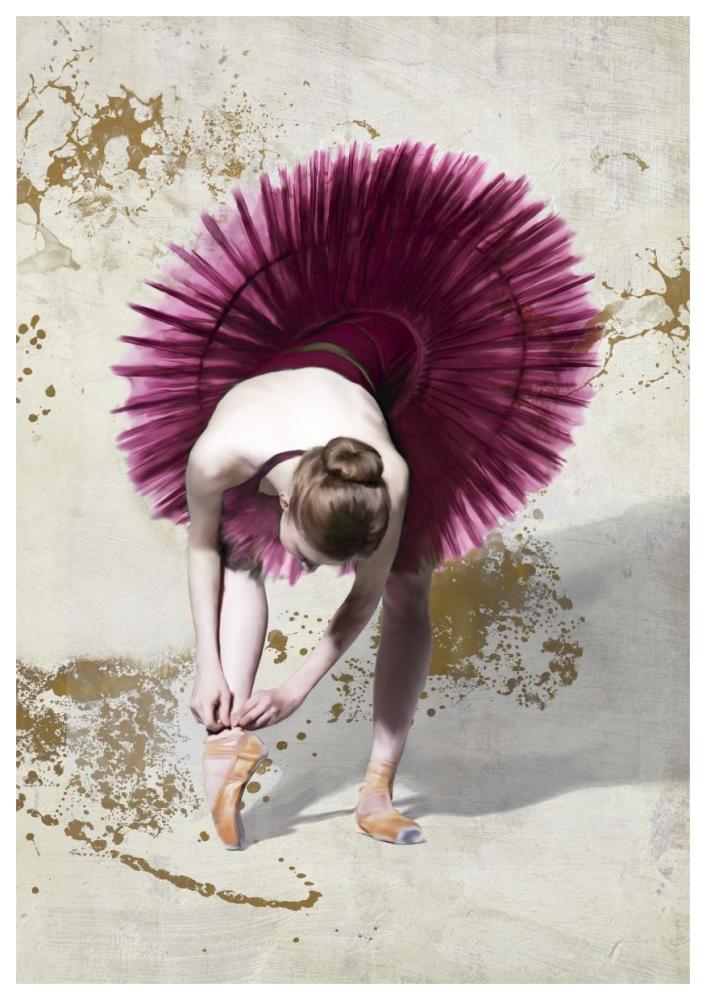 Purple Ballerina-Paper Art-42X62