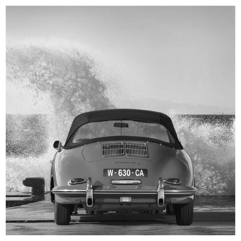 Ocean Waves Breaking On Vintage Beauties (Bw Detail 1)-Paper Art-42X42
