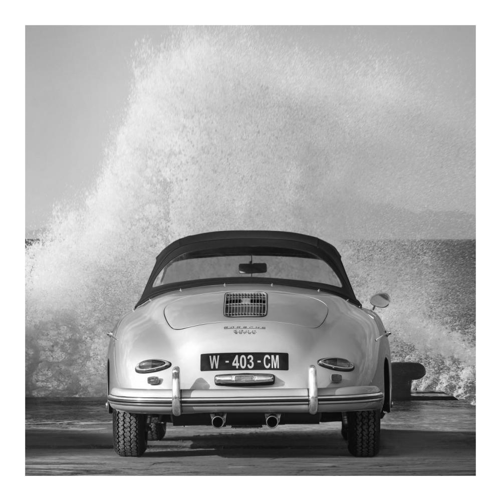 Ocean Waves Breaking On Vintage Beauties  (Bw Detail 2)-Paper Art-20X20