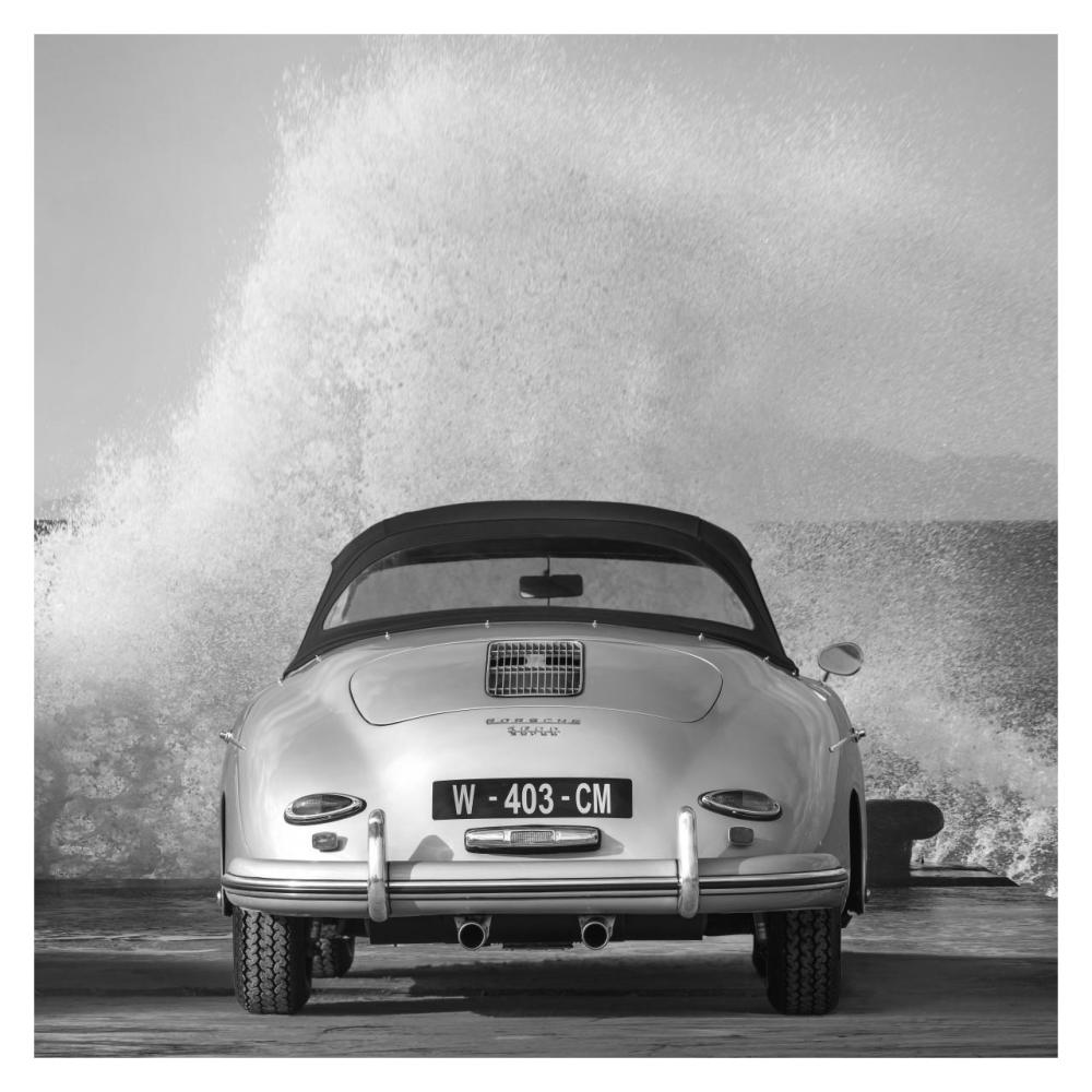 Ocean Waves Breaking On Vintage Beauties  (Bw Detail 2)-Paper Art-32X32