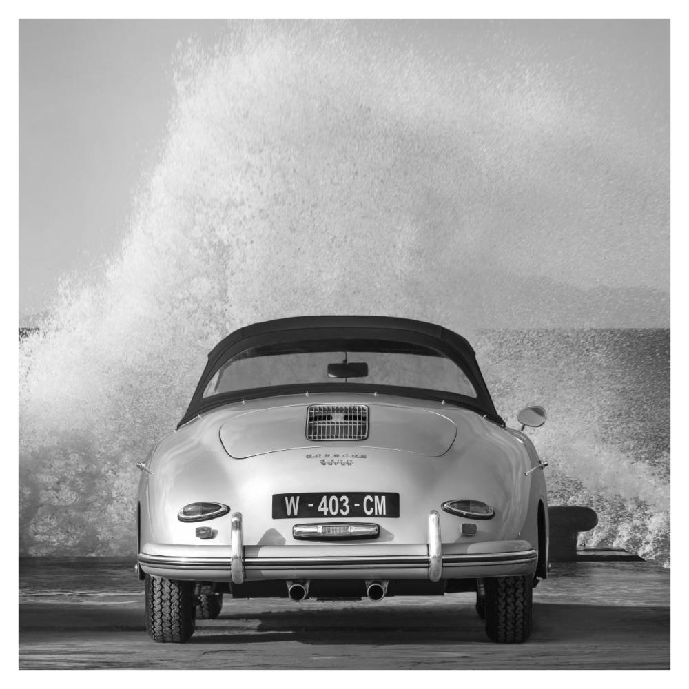 Ocean Waves Breaking On Vintage Beauties  (Bw Detail 2)-Paper Art-38X38