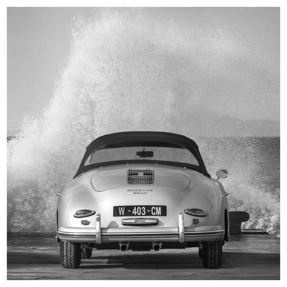 Ocean Waves Breaking On Vintage Beauties  (Bw Detail 2)-Paper Art-42X42