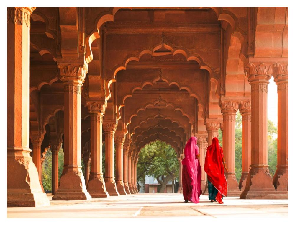Women In Traditional Dress, India-Paper Art-42X32