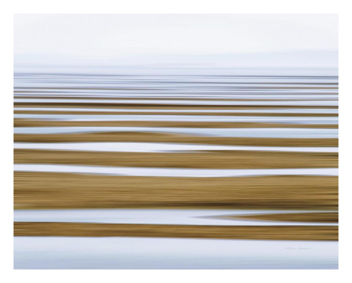 Sand Flats In Fog -Paper Art-26X22