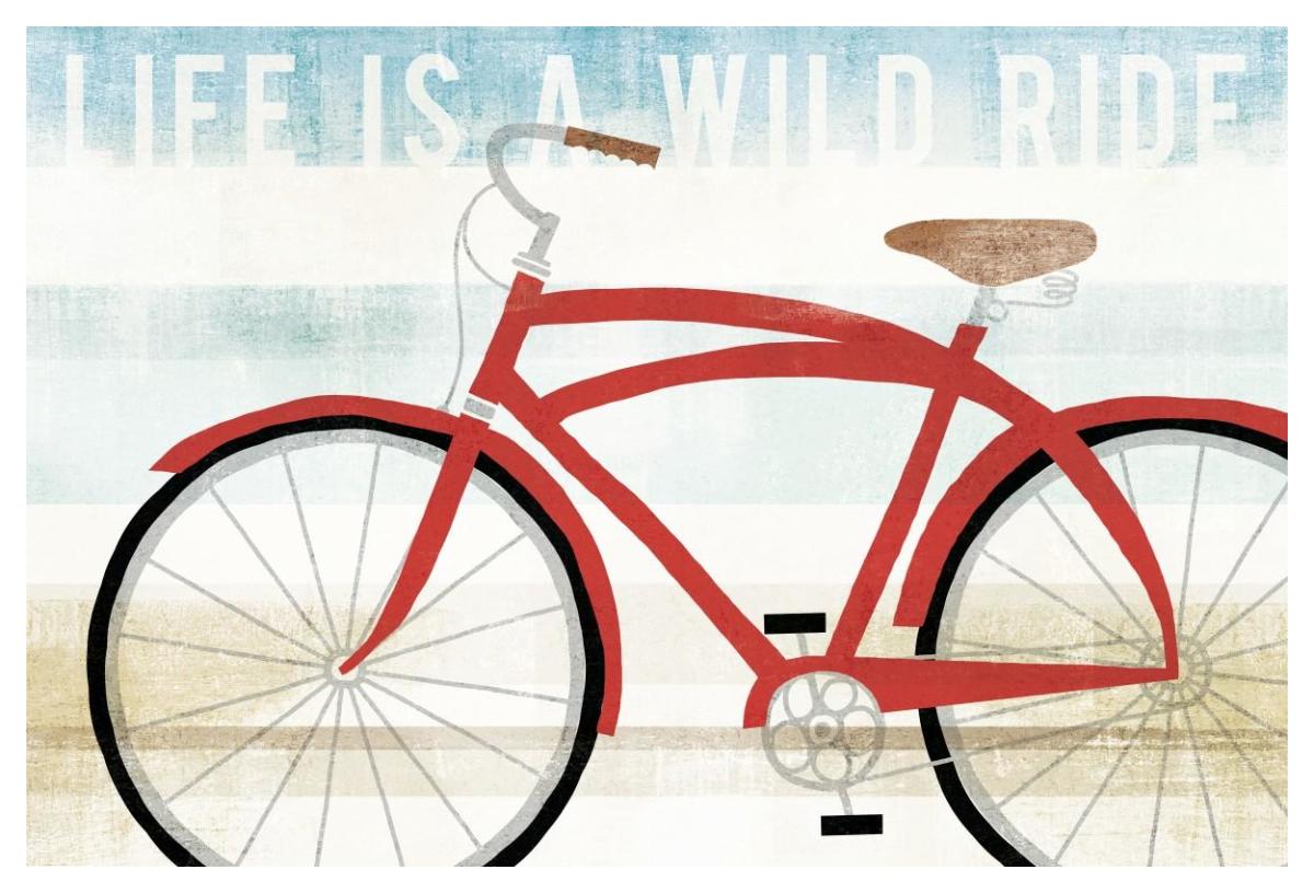 Beach Cruiser His I -Paper Art-50X34