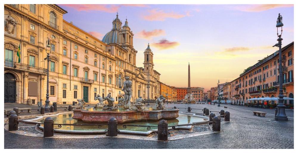 Piazza Navona, Roma-Paper Art-74X38