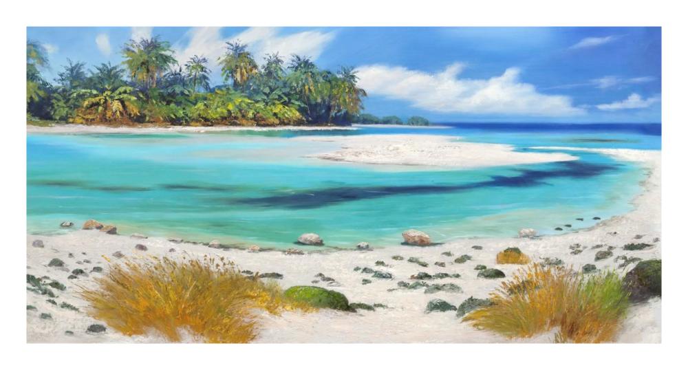 Tropical Paradise-Paper Art-26X14
