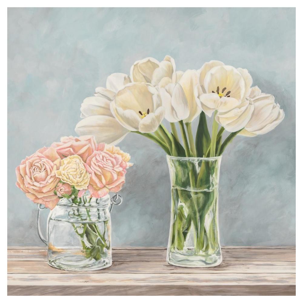 Fleurs Et Vases Aquamarine I-Paper Art-42X42