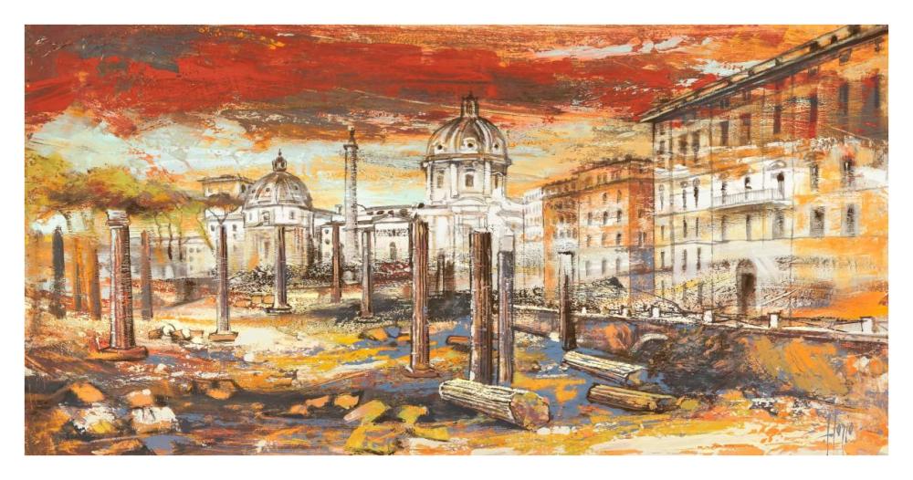 Tramonto Su Roma-Paper Art-38X20