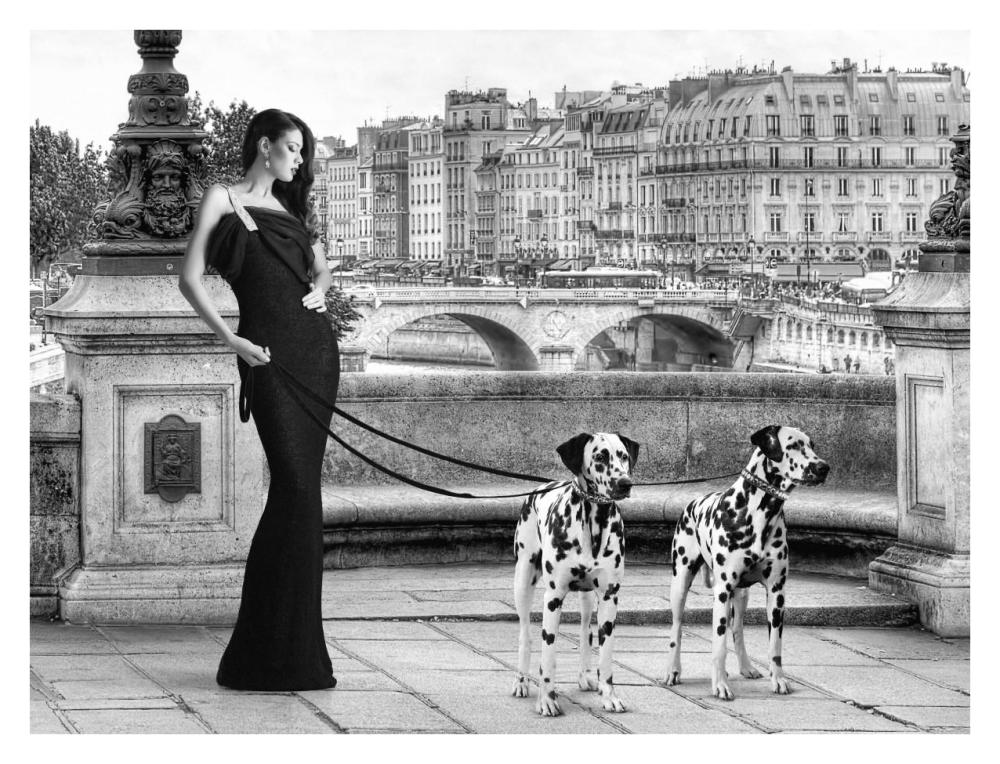 Walking In Paris-Paper Art-34X26