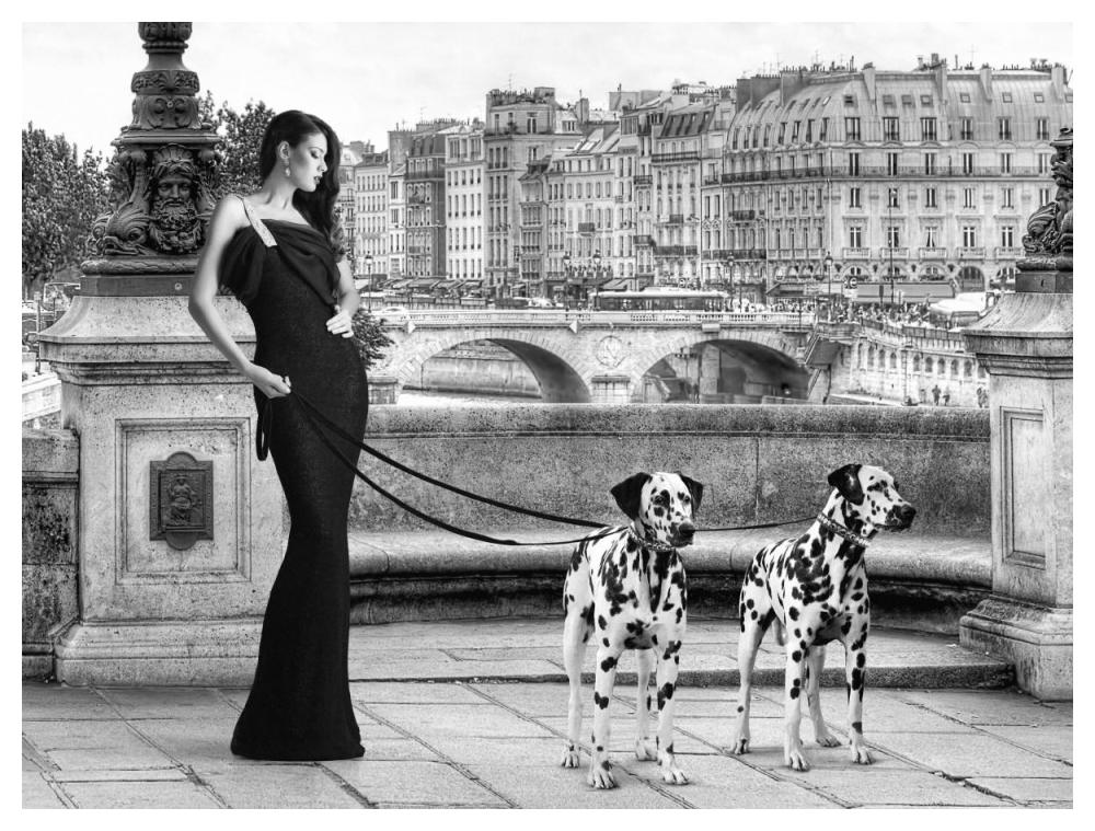 Walking In Paris-Paper Art-50X38