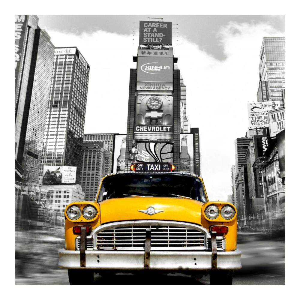 Vintage Taxi In Times Square, Nyc (Detail)-Paper Art-20X20