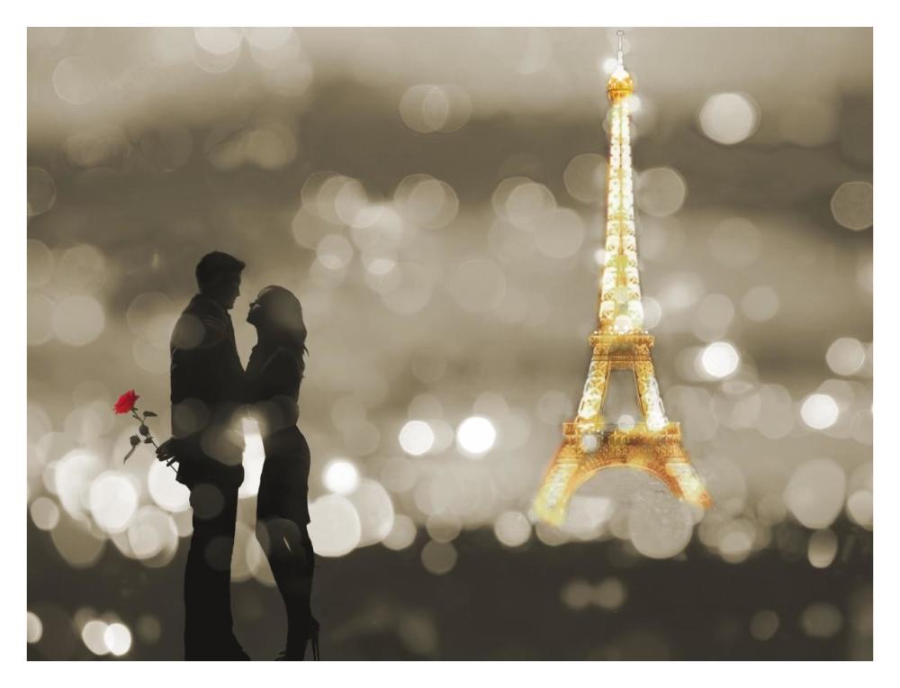 A Date In Paris (Bw)-Paper Art-34X26