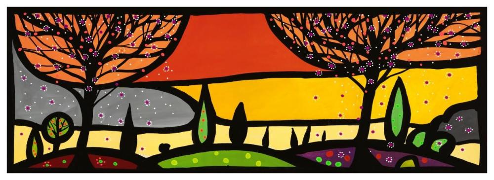 L'Autunno Sulle Colline-Paper Art-74X26