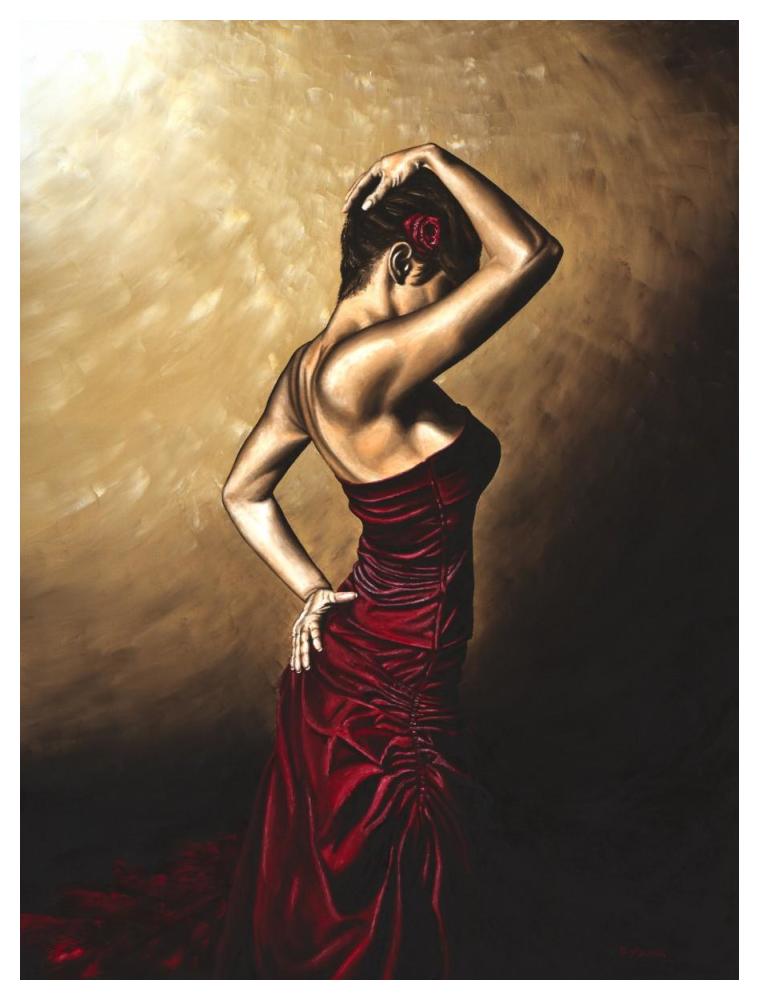 Flamenco Woman-Paper Art-38X50