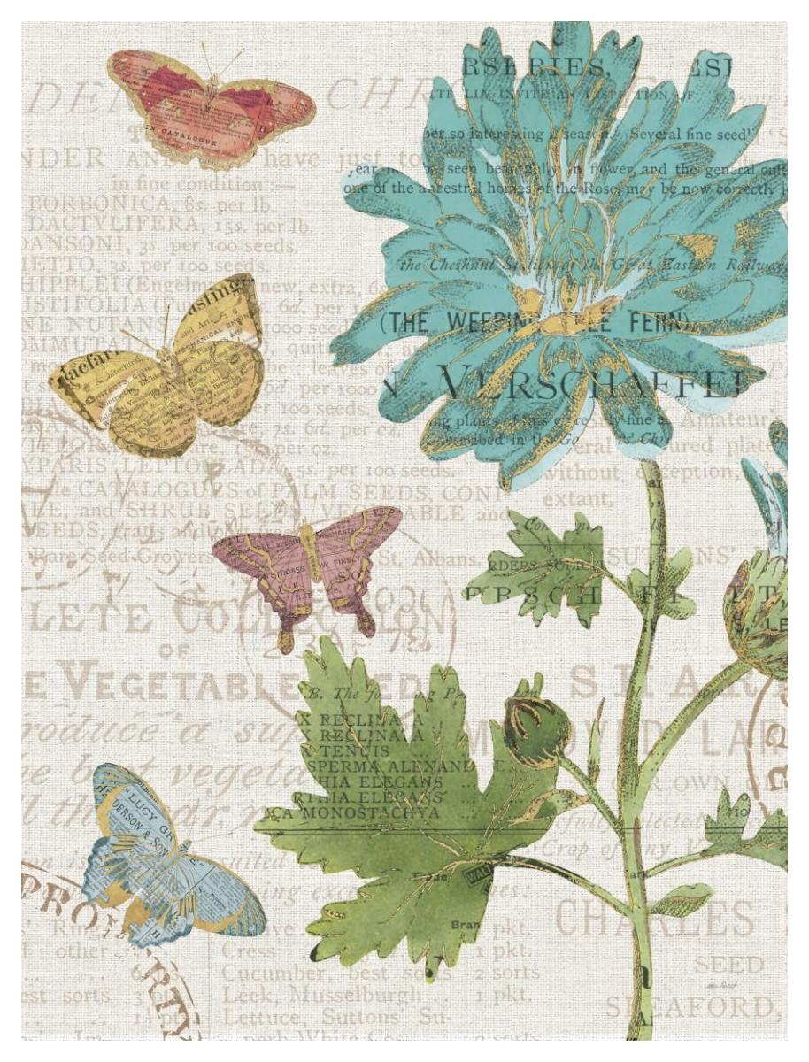 Bookshelf Botanical Xii -Paper Art-38X50