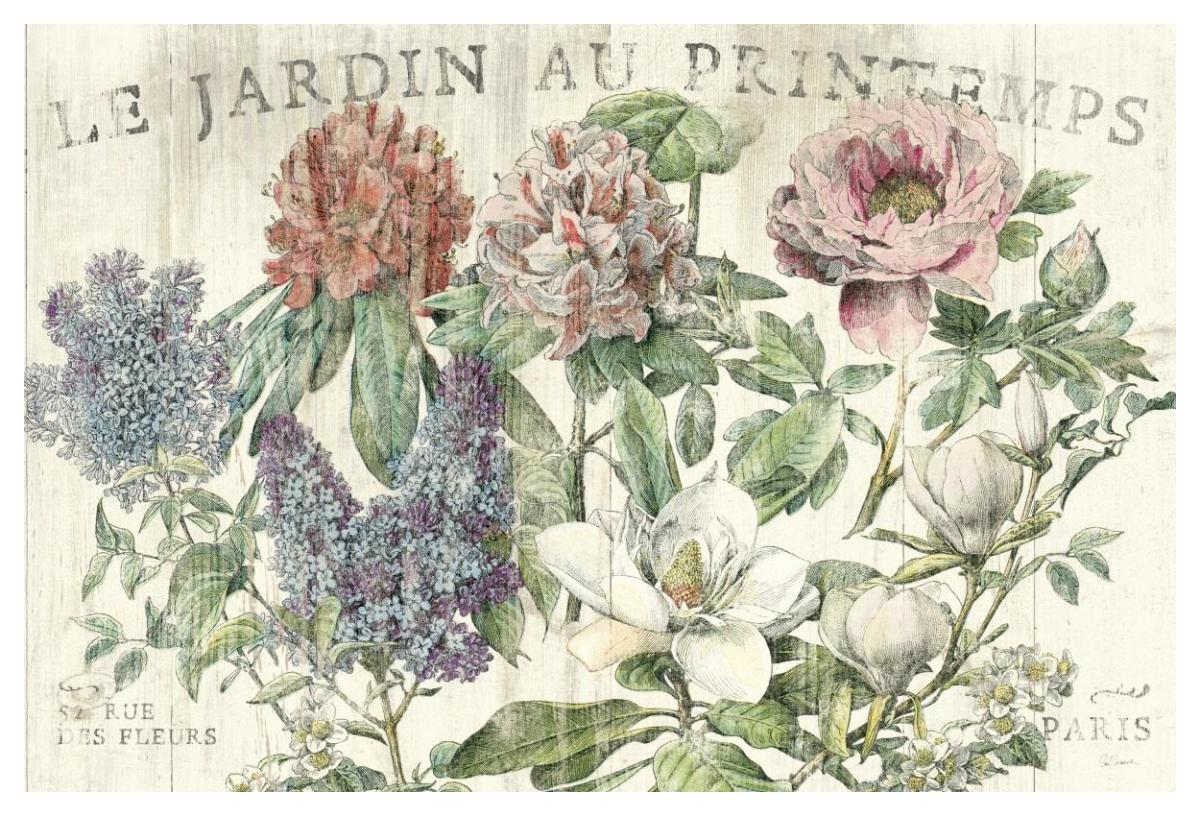 Le Jardin Printemps -Paper Art-50X34