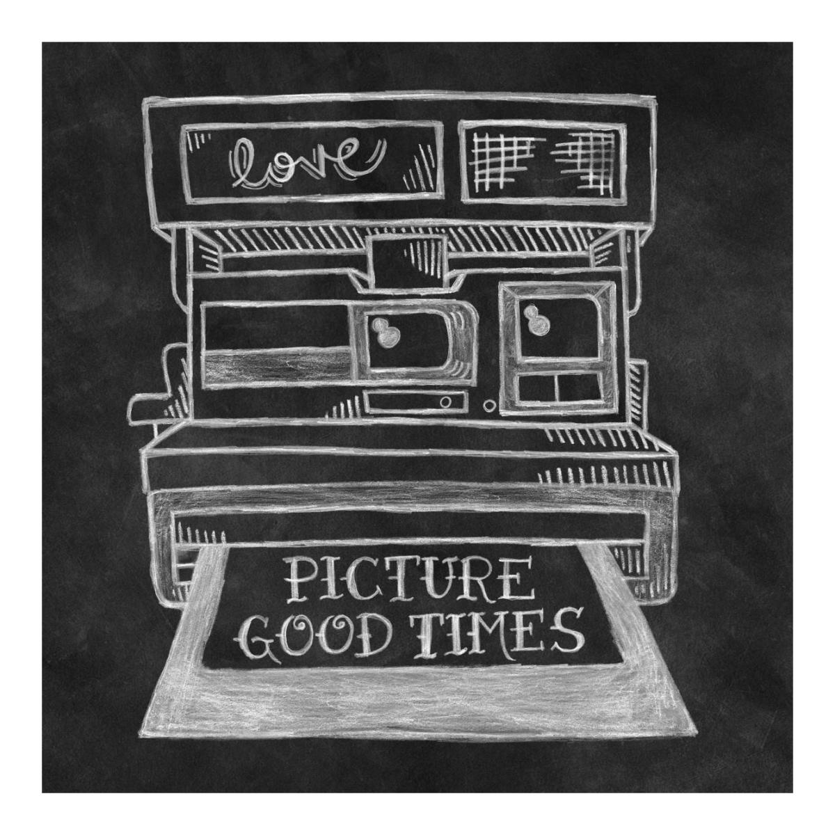 Retro Polaroid Chalk -Paper Art-20X20