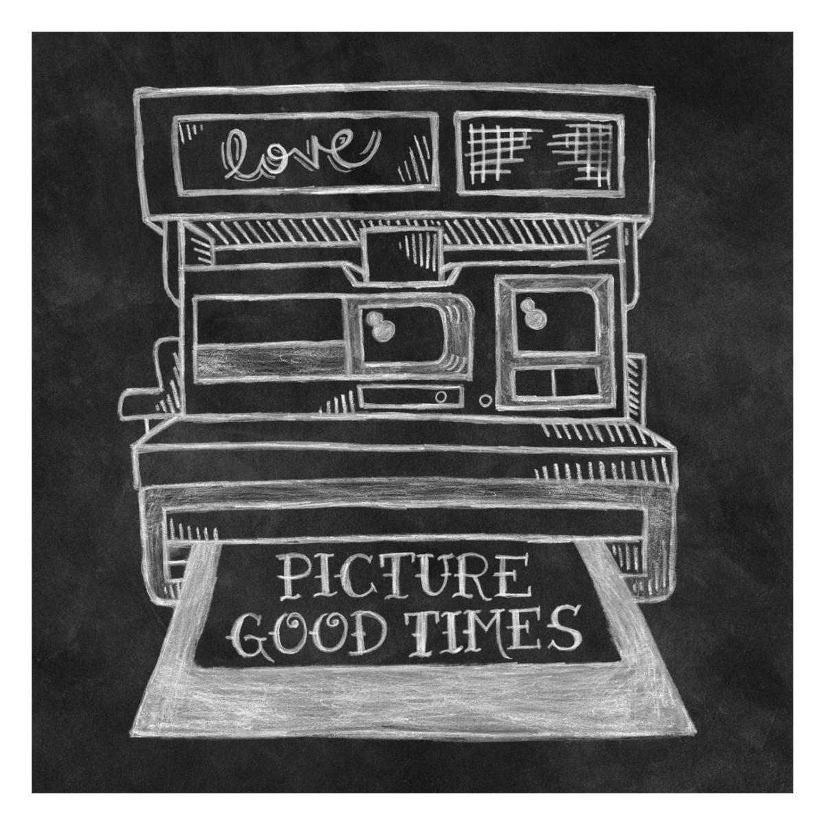 Retro Polaroid Chalk -Paper Art-26X26
