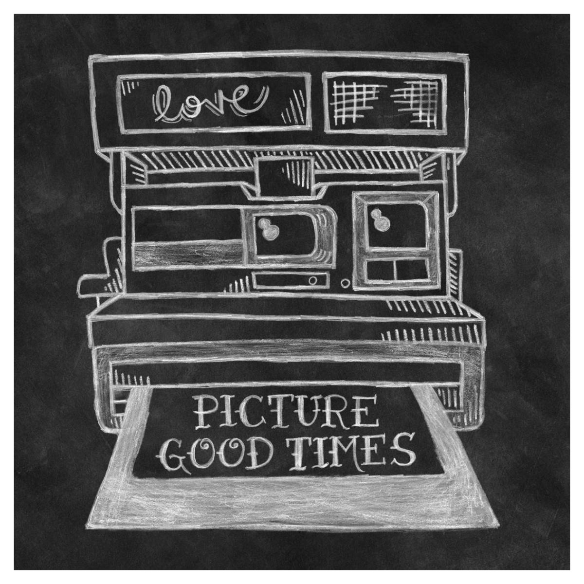 Retro Polaroid Chalk -Paper Art-42X42