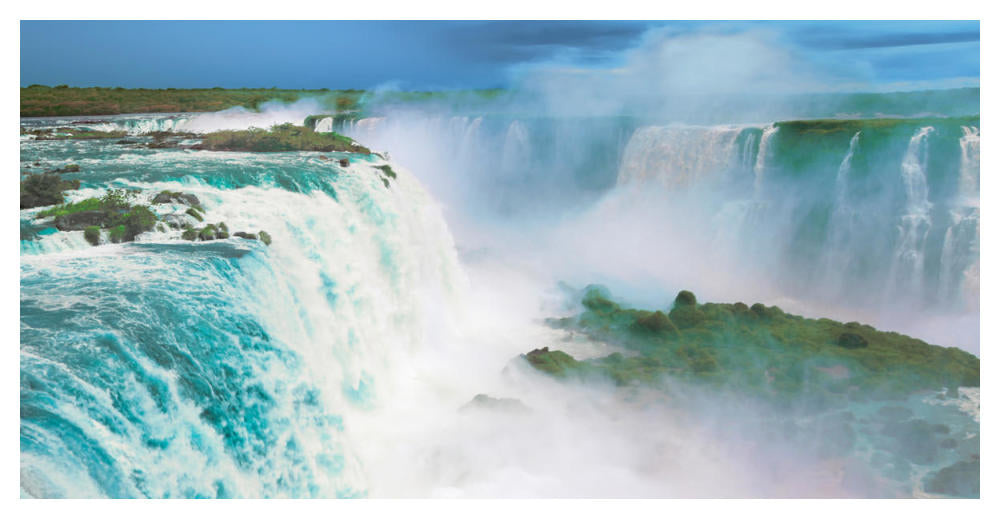 Iguazu Falls, Brazil-Paper Art-50X26