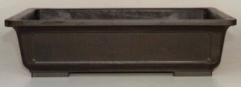 Brown Mica Bonsai Pot - Rectangle<br><i>9.5 x 7.0 x 3.75 OD<br>8.25 x 5.75 x 2.75 ID</i>