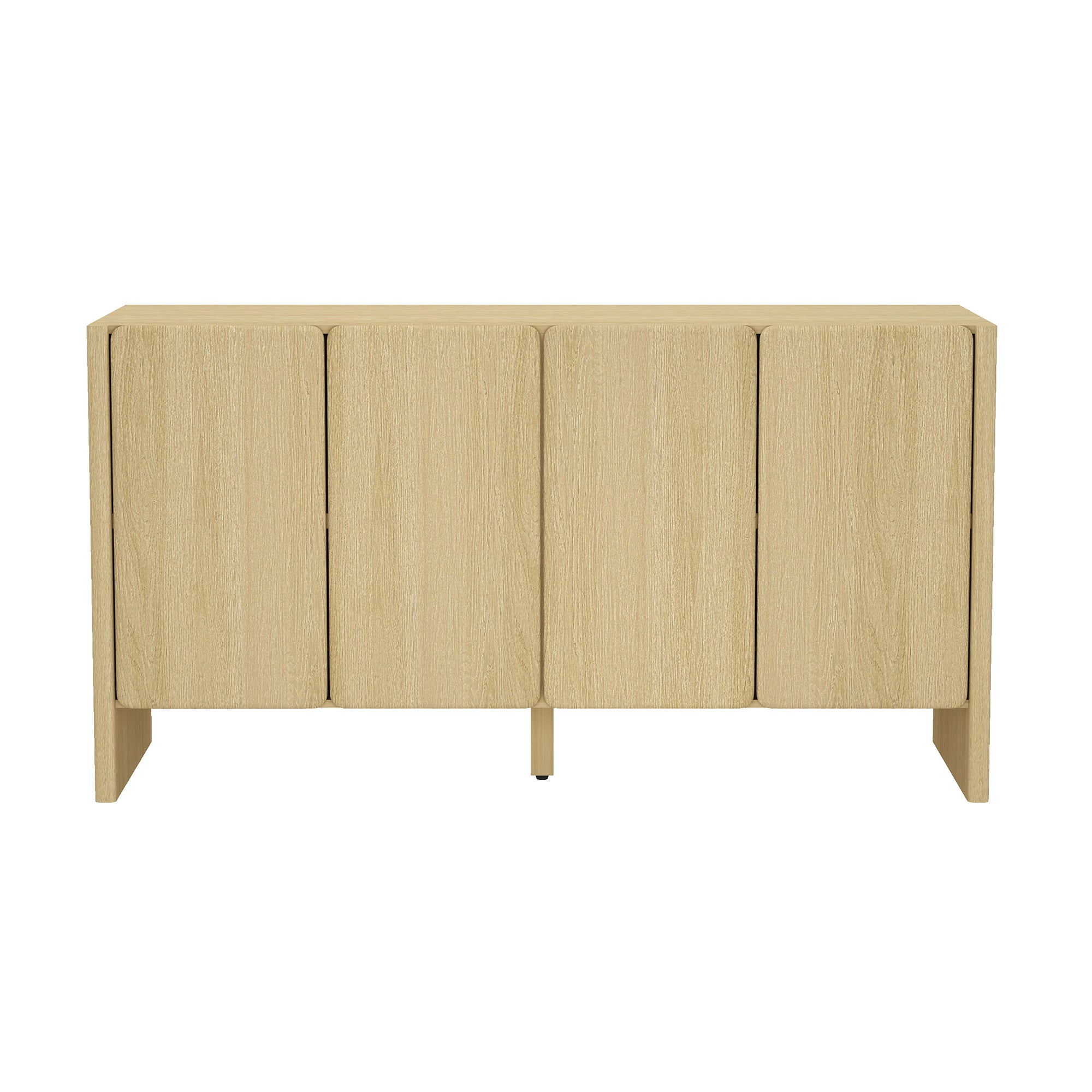 Linda Modern 60″ Sideboard in Natural Oak (4-Shelf)