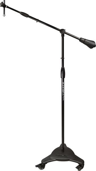 Studio Series Professional Microphone Boom Stand With Adjustable Counter Weight, Quarter-Turn Clutch And Rollerblade-Style Caster Wheels