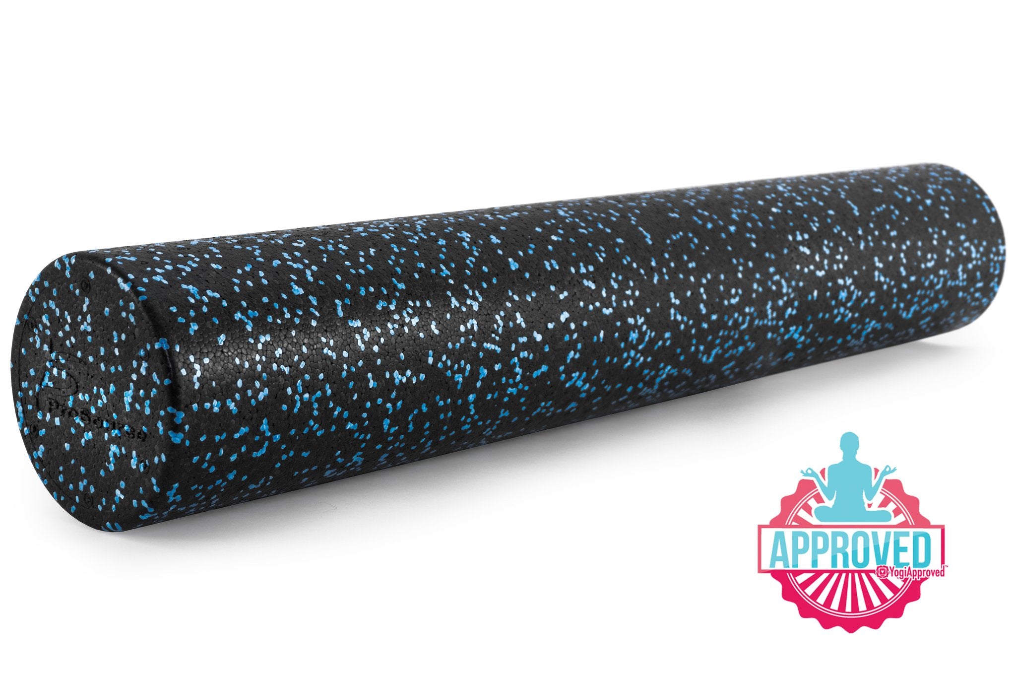 ProSource High Density Speckled Black Foam Rollers, 36 for Myofascial Release, Pilates, Trigger Point Massage and Muscle Therapy, Black/Blue
