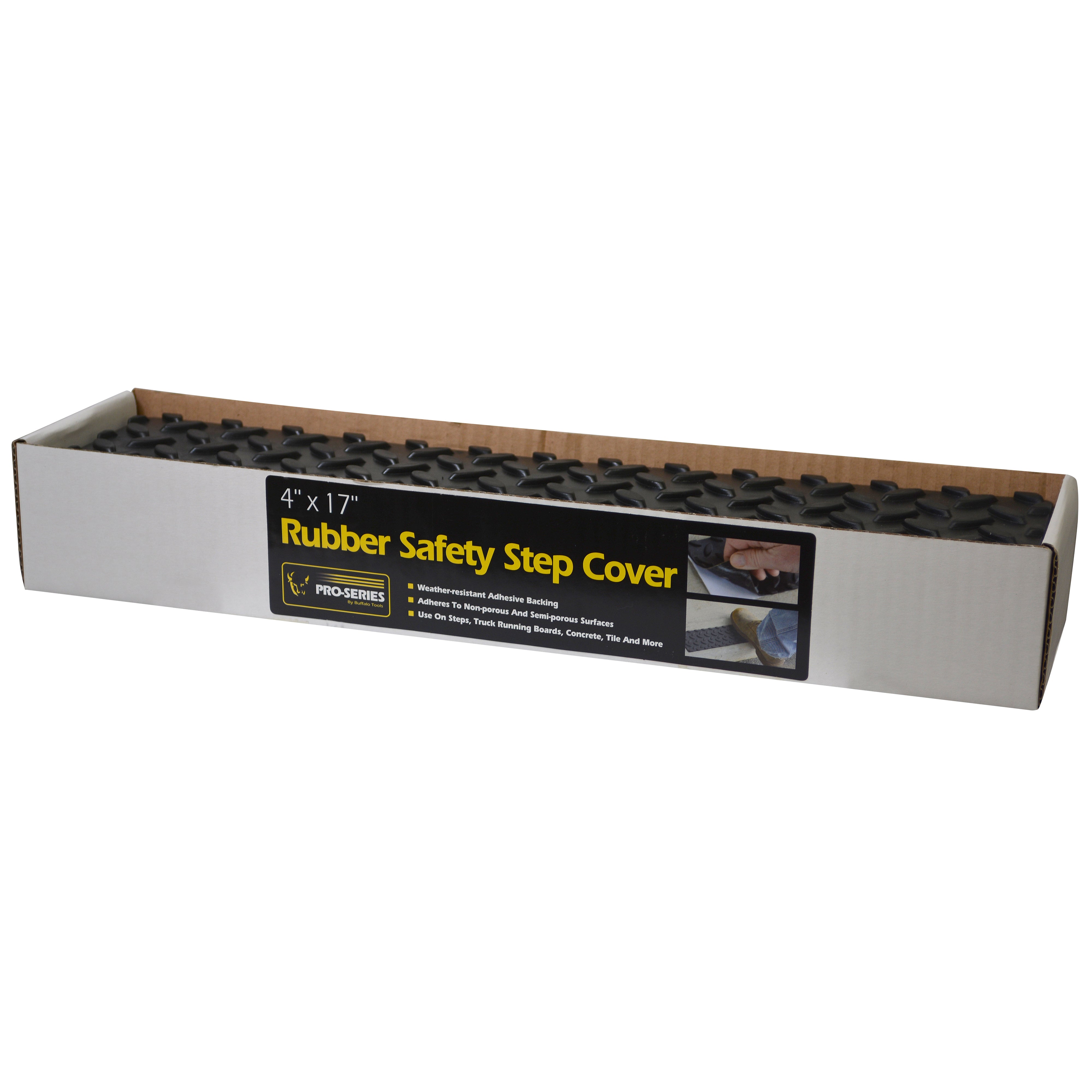 Pro-Series Rsstepbox Adhesive Rubber Step Cover  4 X 17 In