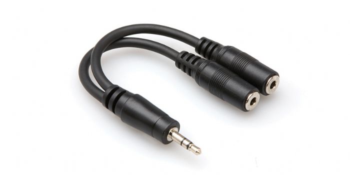 Y Cable, 3.5 Mm Trs To Dual 3.5 Mm Trsf